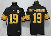 Nike Steelers 19 JuJu Smith Schuster Black Color Rush Limited Jersey,baseball caps,new era cap wholesale,wholesale hats